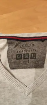 Vorschaubild 3 von Herren Pullover V-Ausschnitt Grau Casual Langarm Gr. L