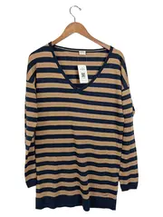 Vorschaubild 1 von Damen Pullover Langarm V-Ausschnitt Gestreift Größe M