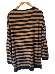 Vorschaubild 2 von Damen Pullover Langarm V-Ausschnitt Gestreift Größe M