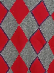 Vorschaubild 4 von Herren Pullover V-Ausschnitt Argyle Grau Gr. M Baumwolle Preppy