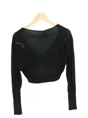 Vorschaubild 2 von Damen Strickjacke Bolero XS 32 Schwarz Casual