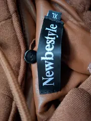 Vorschaubild 9 von Damen Kunstlederjacke mit Kapuze Braun Gr. 40/L Modern