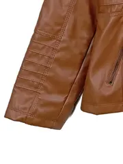 Vorschaubild 5 von Damen Kunstlederjacke mit Kapuze Braun Gr. 40/L Modern