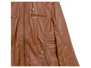 Vorschaubild 4 von Damen Kunstlederjacke mit Kapuze Braun Gr. 40/L Modern