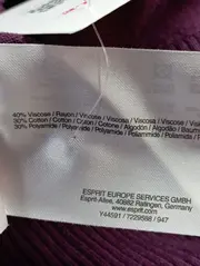 Vorschaubild 4 von Damen Pullover Gr. 36/S Lila Basic Langarm Rundhals Casual