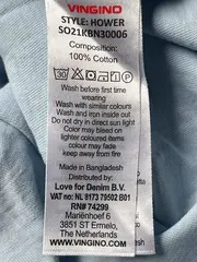 Vorschaubild 4 von Kinder T-Shirt Gr. 176 Blau mit Schriftzug Casual Baumwolle