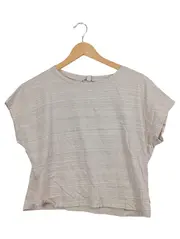 Vorschaubild 1 von EDC Damen T-Shirt Gr. 36 S Beige Casual Baumwolle