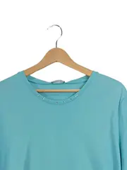 Vorschaubild 2 von Damen T-Shirt Gr. 48 Türkis Feminin Kurzarm