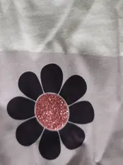 Vorschaubild 3 von Damen T-Shirt Gr. 3XL Weiß Blumen Glitzer