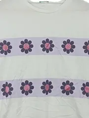 Vorschaubild 4 von Damen T-Shirt Gr. 3XL Weiß Blumen Glitzer