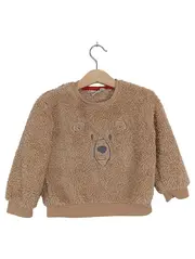 Vorschaubild 1 von Kinder Pullover Teddy Beige Gr. 86 Kuschelpullover