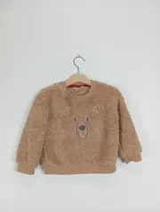 Vorschaubild 2 von Kinder Pullover Teddy Beige Gr. 86 Kuschelpullover
