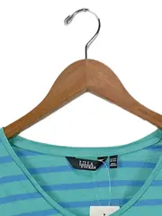 Vorschaubild 2 von Damen T-Shirt mit Streifen Gr. 50/52 Mehrfarbig Casual Kurzarm