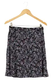 Vorschaubild 1 von Damen Faltenrock Gr. 36 S Schwarz Floral Paisley Midirock