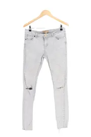 Vorschaubild 1 von Damen Destroyed Jeans Grau Gr. M W29/38 Casual Urban