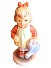Vorschaubild 1 von Mädchen mit Gießkanne Figur Porzellan Sammlerstück 10cm Mehrfarbig