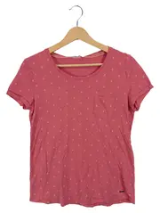 Vorschaubild 1 von Damen T-Shirt Rosa Grafik Kurzarm Baumwolle Gr. 38/M