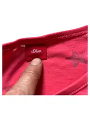 Vorschaubild 5 von Damen T-Shirt Rosa Grafik Kurzarm Baumwolle Gr. 38/M