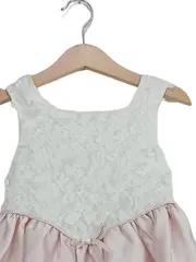 Vorschaubild 2 von Festliches Kleid Mädchen Gr. 110 Weiß Rosa Spitze Schleife Elegant