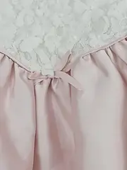 Vorschaubild 3 von Festliches Kleid Mädchen Gr. 110 Weiß Rosa Spitze Schleife Elegant