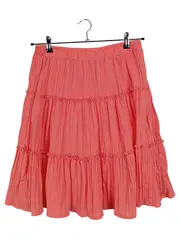Vorschaubild 1 von Damen Volantrock Pink Gr. S Rüschen Minirock Freizeit