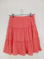 Vorschaubild 2 von Damen Volantrock Pink Gr. S Rüschen Minirock Freizeit