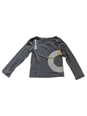 Vorschaubild 3 von Kinder Langarmshirt Gr. 116 Grau Sportlich Gestreift Logo