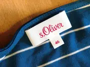 Vorschaubild 7 von Damen T-Shirt Gr. 46/3XL Petrol Gestreift Casual Viskose