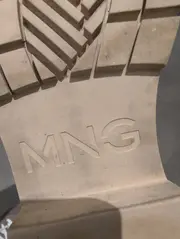 Vorschaubild 2 von MNG Damen Stiefelette Chelsea Boots Gr. 39 Beige Casual Leder Optik