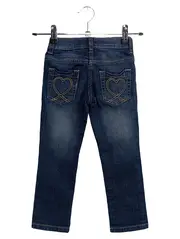 Vorschaubild 2 von Kinder Jeans Slim Fit Gr. 98 Blau Casual Herz Stickerei