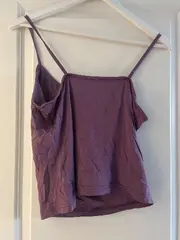 Vorschaubild 2 von Damen Trägertop Top Gr. L Lila Basic Spaghetti