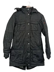 Vorschaubild 1 von Damen Parka Outdoor Jacke Schwarz Gr. 34/XS