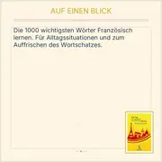 Vorschaubild 2 von Langenscheidt 1000 Wörter Französisch Wörterbuch Grundwortschatz Lernen