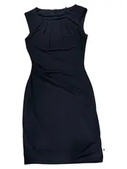 Vorschaubild 1 von Etuikleid Damen XS 34 Schwarz Business Elegant Midi Kleid
