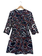 Vorschaubild 2 von Freizeitkleid Damen Gr. 36/S Mehrfarbig Florales Muster Polyester