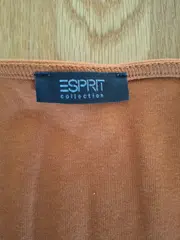 Vorschaubild 5 von Damen T-Shirt Kurzarm Braun Gr. 36/S Baumwolle Raffungen Freizeit