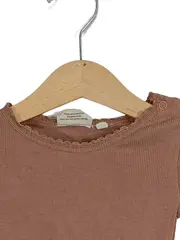 Vorschaubild 4 von Langarmshirt Mädchen Gr. 86 Rosa Rippstrick Rüschen Baumwolle
