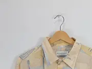 Vorschaubild 4 von Business Hemd Herren Langarm Abstrakt Beige Vintage Gr. 54 XL
