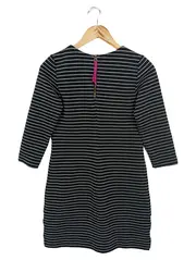 Vorschaubild 2 von Damen Etuikleid Gr. 34/XS Schwarz Gestreift Klassisch Elegant Business