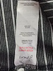 Vorschaubild 4 von Damen Etuikleid Gr. 34/XS Schwarz Gestreift Klassisch Elegant Business