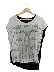 Vorschaubild 1 von Damen T-Shirt Modern Print Schwarz Gr. 40/L Viskose