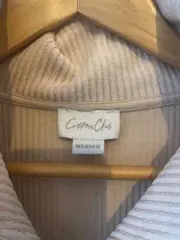 Vorschaubild 2 von Pullover Herren M/38 Beige Rippstrick Half-Zip Casual