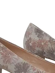 Vorschaubild 3 von onAIR Pumps Damen Gr. 39 Beige Floral Leder Blockabsatz 8cm