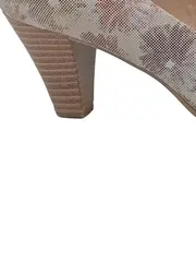 Vorschaubild 4 von onAIR Pumps Damen Gr. 39 Beige Floral Leder Blockabsatz 8cm