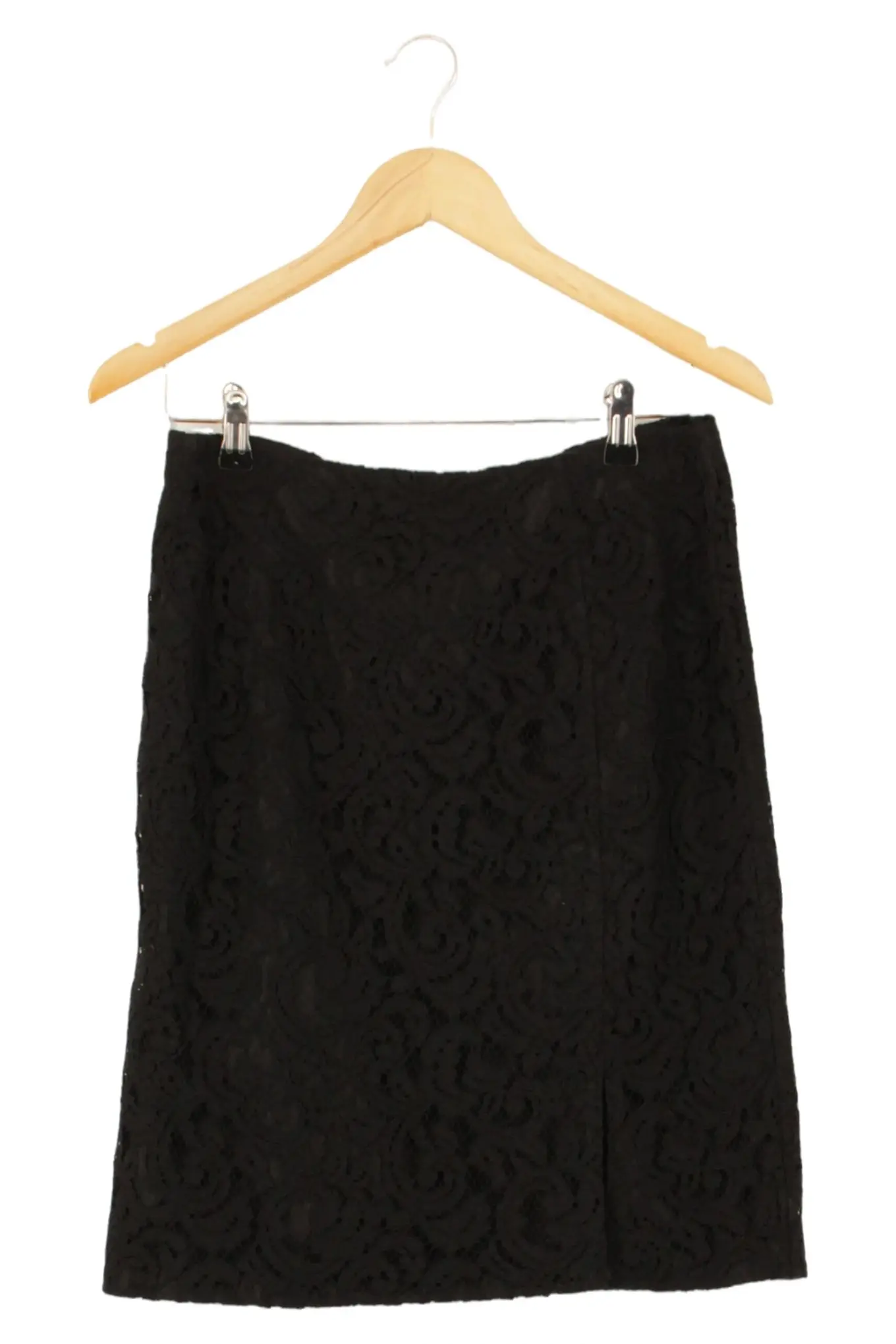 CARVEN Damen Bleistiftrock Gr. 40/L Schwarz Spitze Elegant Business