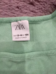 Vorschaubild 6 von Mädchen Tank Top Gr. 164 Grün Herz Cut-Outs Rippstrick Sommer Shirt