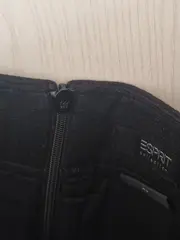 Vorschaubild 6 von Damen Wollrock Midirock Uni Schwarz Gr. 38