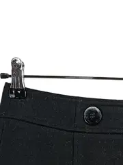 Vorschaubild 2 von Damen Wollrock Midirock Uni Schwarz Gr. 38