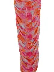 Vorschaubild 4 von Damen Abendkleid Blumenmuster Raffung Mehrfarbig Gr. 36/S