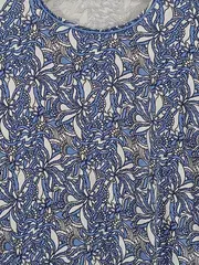 Vorschaubild 3 von Damen Bluse Gr. 46 Mehrfarbig Floral 3/4-Arm Casual Baumwolle